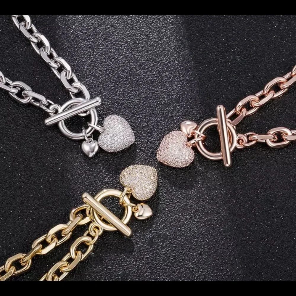 Pave’ Heart Bracelet in Silver